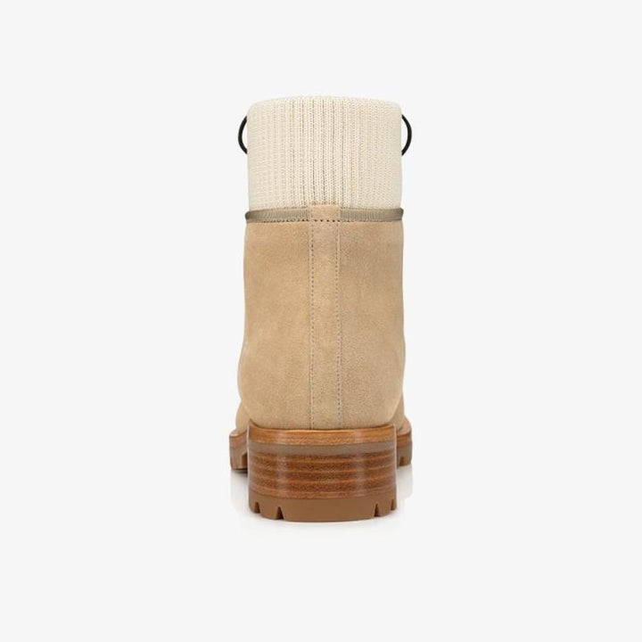 Beige Leather Hiking-Inspired Boot - ARNO CONTI