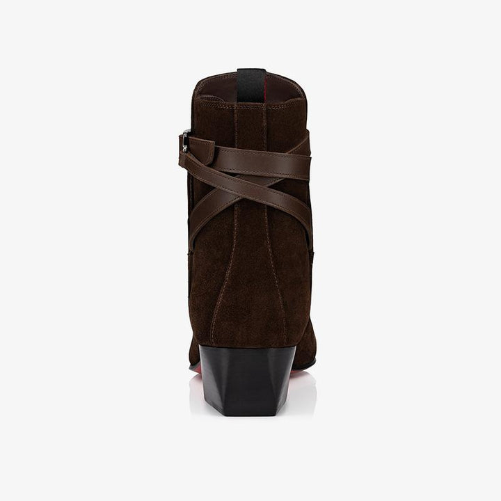 Brown Suede Ankle Boot - ARNO CONTI