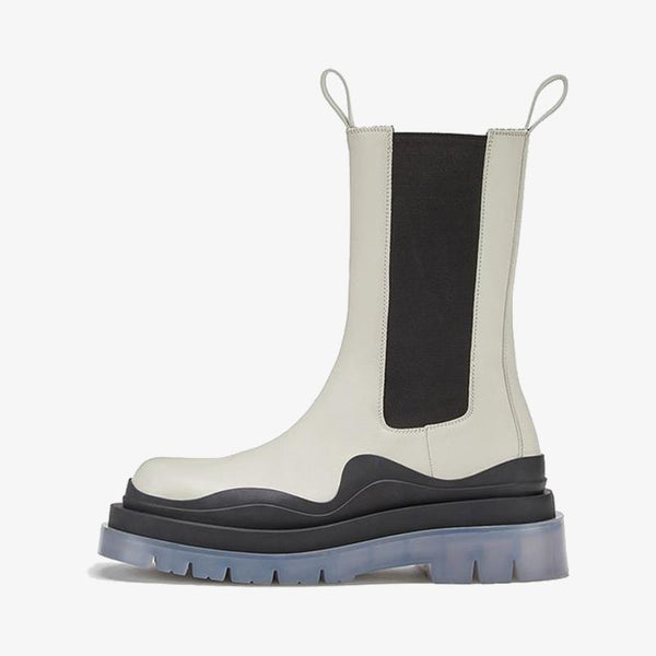 White/Black Chelsea Boots - Arno Conti Shoe