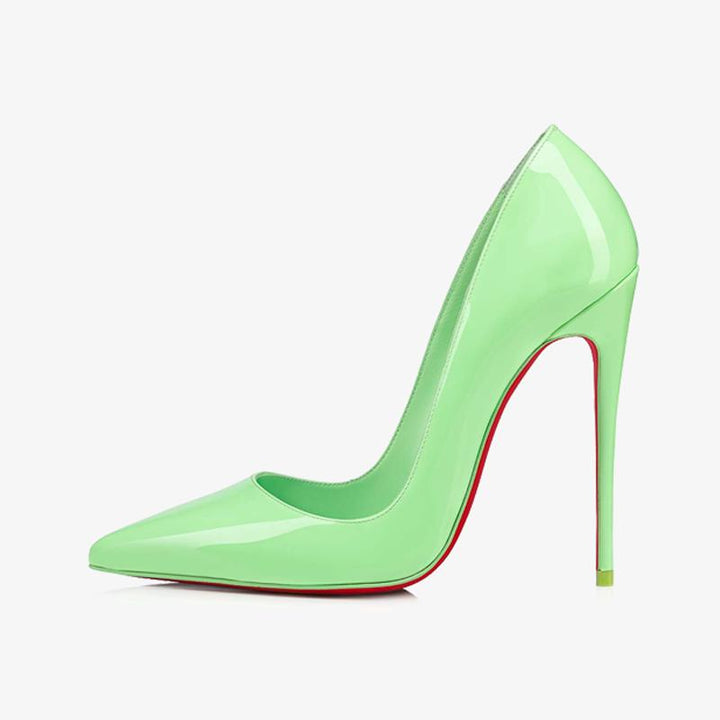 Glossy Green Pointy Pump - ARNO CONTI