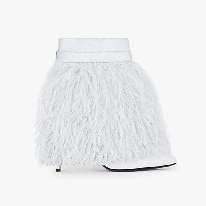 Elegant Light Grey Satin Ankle Boots - Arno Conti Shoe