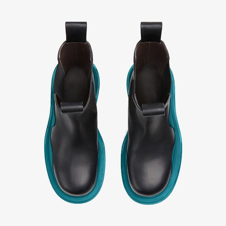 Blue/Green Chelsea Boots - Arno Conti Shoe