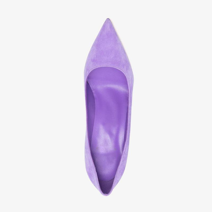 Purple lether Pumps with Stiletto Heel - ARNO CONTI