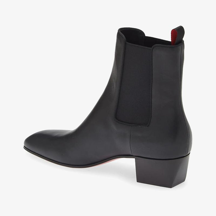 Black Leather Chelsea Boot - ARNO CONTI