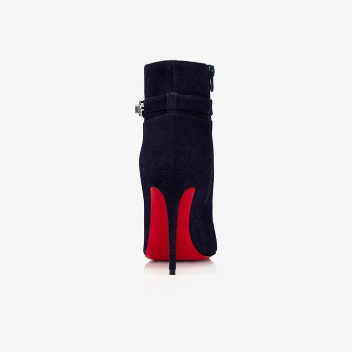 Blue Waxed Suede Ankle Boots - ARNO CONTI