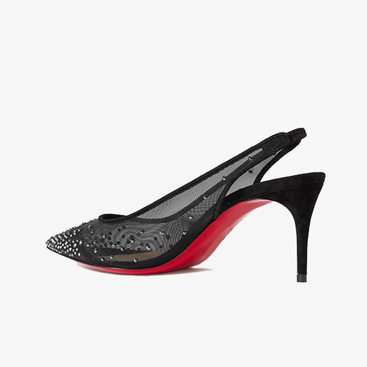 Crystal-Embellished Slingback Heel - ARNO CONTI