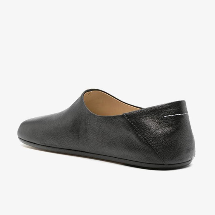 Asymmetric-Toe Leather Slippers - Arno Conti Shoe