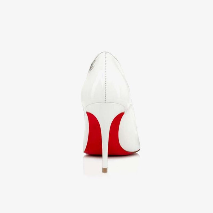 Stylish White Patent Leather Sporty Pump - ARNO CONTI