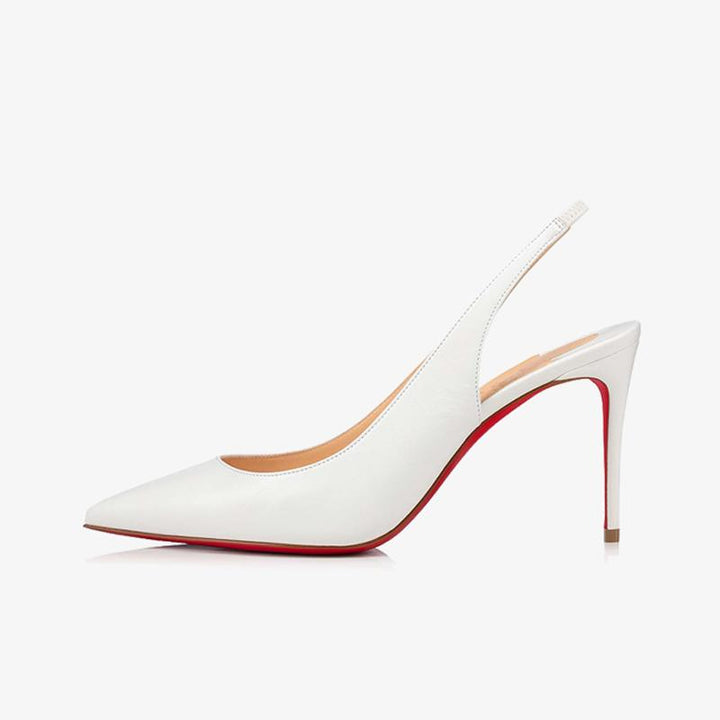 Luxurious White Calf Leather Pump - ARNO CONTI