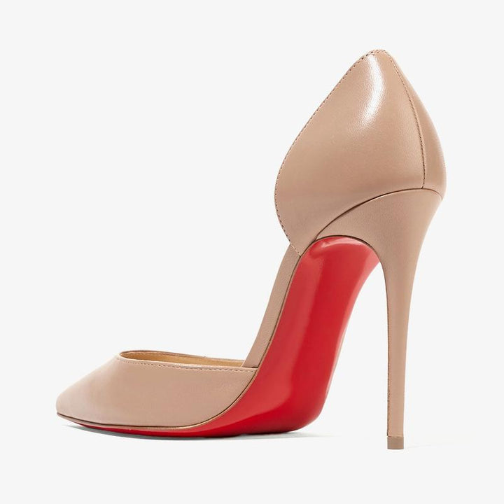 Timeless Nude Beige Leather Pumps - ARNO CONTI