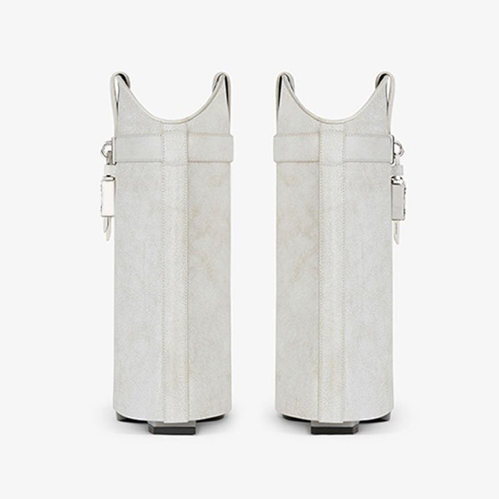 Sophisticated White Ankle Boots - Arno Conti Shoe