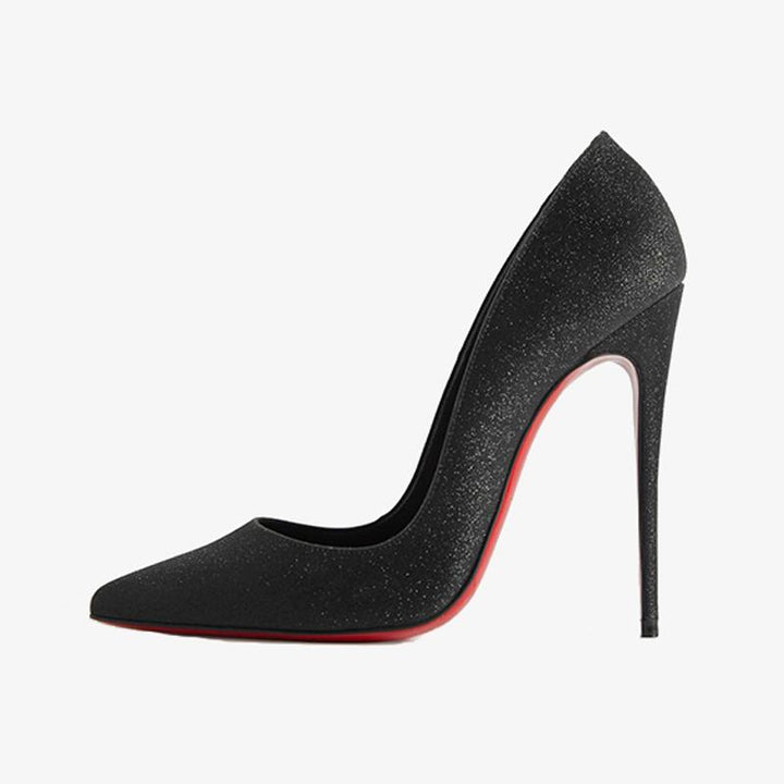 Black GlitterStiletto Pumps - ARNO CONTI