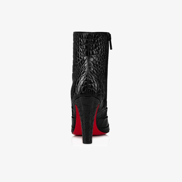Mock Crocodile Leather Ankle Boot - ARNO CONTI